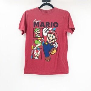 Kids Red Super Mario Graphic Tee Size L